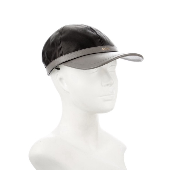 Gucci Leather Logo Baseball Cap Sz Medium (56 cm) new with tags - Picture 2 of 8